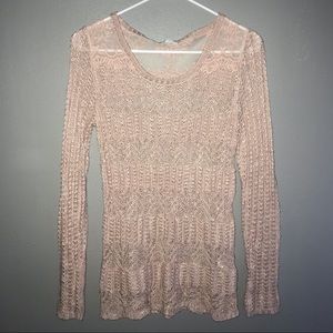 Sheer Light Pink Sweater